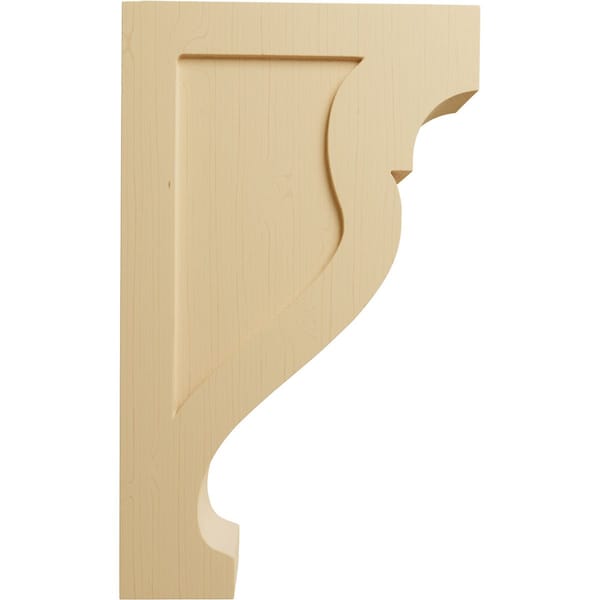 Ekena Millwork 1 3/4"W x 6"D x 10"H Small Rockport Wood Corbel, Alder - CORW02X06X10RKAL
