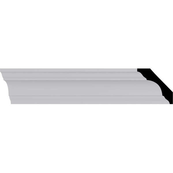 Ekena Millwork 1 3/4"H x 1 3/4"P x 2 5/8"F x 94 1/2"L Traditional Smooth Crown Moulding - MLD01X01X02TR