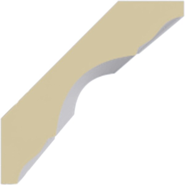 Ekena Millwork 1 3/4"H x 1 3/4"P x 2 5/8"F x 94 1/2"L Traditional Smooth Crown Moulding - MLD01X01X02TR