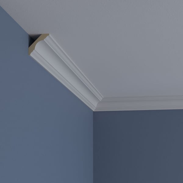 Ekena Millwork 1 3/4"H x 1 3/4"P x 2 5/8"F x 94 1/2"L Traditional Smooth Crown Moulding - MLD01X01X02TR