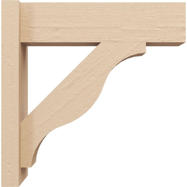 Ekena Millwork 5 1/2-in W x 16-in D x 16-in H Funston Block Rough Cedar Woodgrain TimberThane Outlooker, Primed Tan - OUTUR055X16X16FST44RCPR