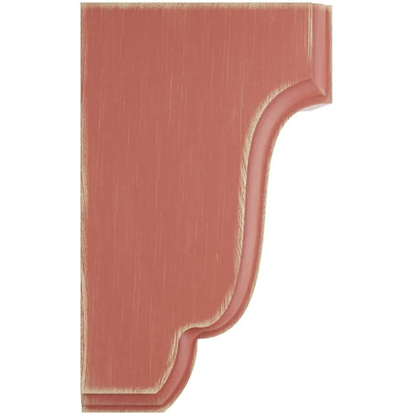 Ekena Millwork 2 1/2"W x 2 3/4"D x 4 1/2"H Capistrano Mission Wood Vintage Decor Corbel, Salvage Red - CORWD02X02X04CPRD