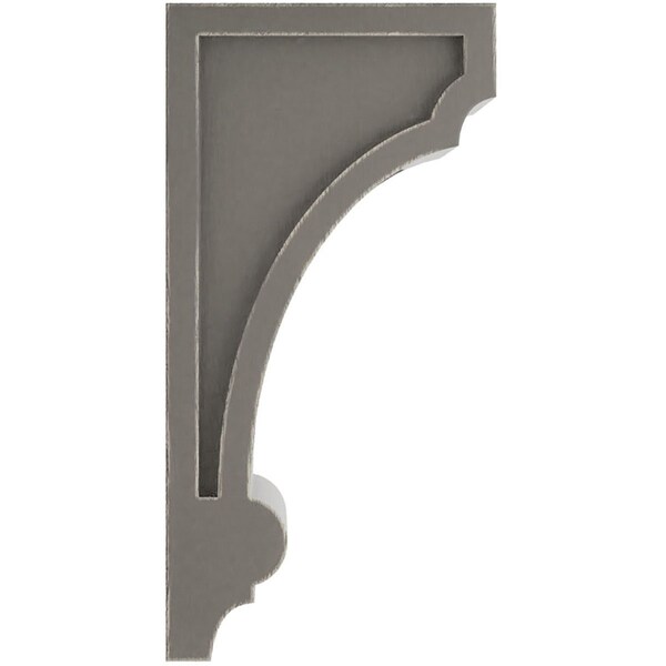 Ekena Millwork 4 3/4"W x 6"D x 12"H Diane Recessed Wood Vintage Decor Corbel, Reclaimed Grey - CORWD05X06X12DIGY