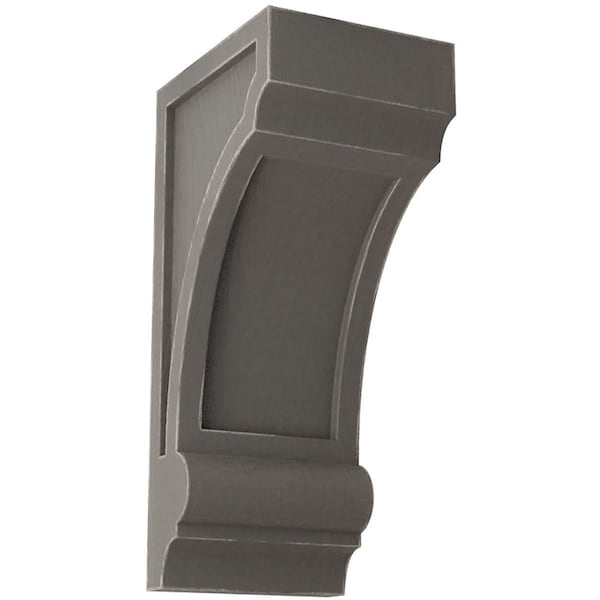 Ekena Millwork 4 3/4"W x 6"D x 12"H Diane Recessed Wood Vintage Decor Corbel, Reclaimed Grey - CORWD05X06X12DIGY