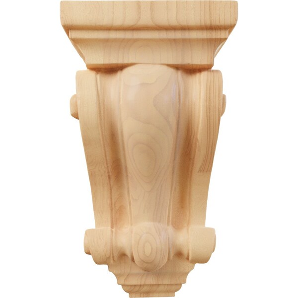Ekena Millwork 4"W x 2 1/2"D x 7 1/2"H Cole Pilaster Wood Corbel, Red Oak - CORW04X02X07CORO