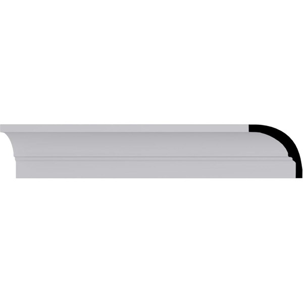 Ekena Millwork 1 1/2"H x 1 1/2"P x 2 1/4"F x 94 1/2"L Bedford Smooth Mini Crown Moulding - MLD01X01X02BE