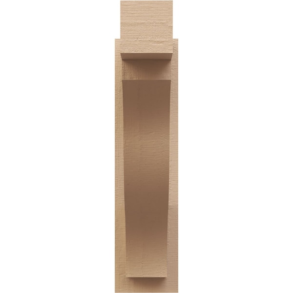 Ekena Millwork 5 1/2-in W x 18-in D x 22-in H Funston Block Rough Cedar Woodgrain TimberThane Outlooker, Primed Tan - OUTUR055X18X22FST44RCPR