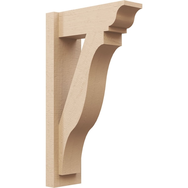 Ekena Millwork 6-in W x 16-in D x 28-in H Funston Trad Rough Cedar Woodgrain TimberThane Outlooker, Primed Tan - OUTUR060X16X28FST04RCPR