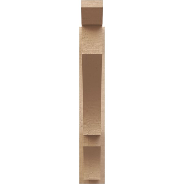 Ekena Millwork 5 1/2-in W x 30-in D x 34-in H Balboa Slat Rough Cedar Woodgrain TimberThane Outlooker, Primed Tan - OUTUR055X30X34BOA24RCPR