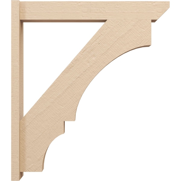 Ekena Millwork 5 1/2-in W x 30-in D x 34-in H Balboa Slat Rough Cedar Woodgrain TimberThane Outlooker, Primed Tan - OUTUR055X30X34BOA24RCPR