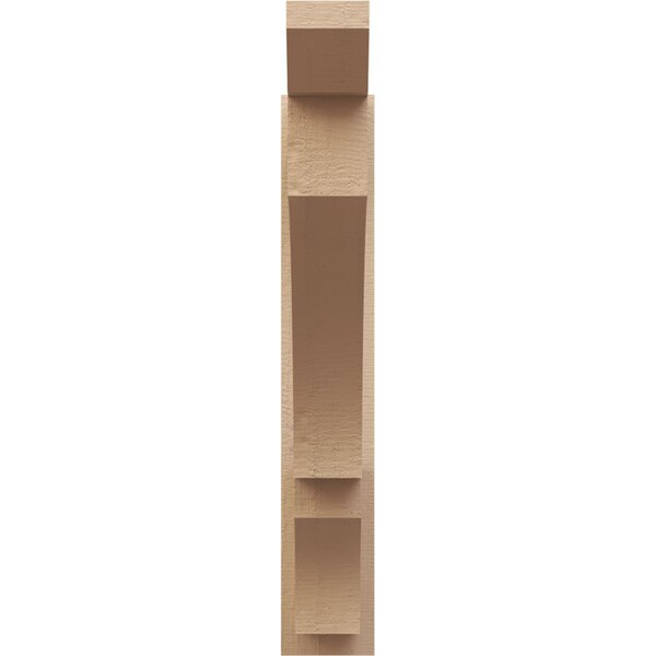 Ekena Millwork 6-in W x 32-in D x 36-in H Balboa Slat Rough Cedar Woodgrain TimberThane Outlooker, Primed Tan - OUTUR060X32X36BOA24RCPR