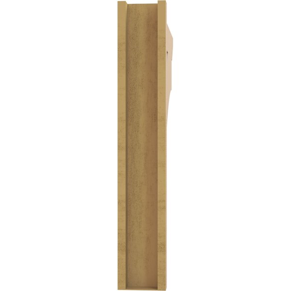 Ekena Millwork 6-in W x 32-in D x 36-in H Balboa Slat Rough Cedar Woodgrain TimberThane Outlooker, Primed Tan - OUTUR060X32X36BOA24RCPR