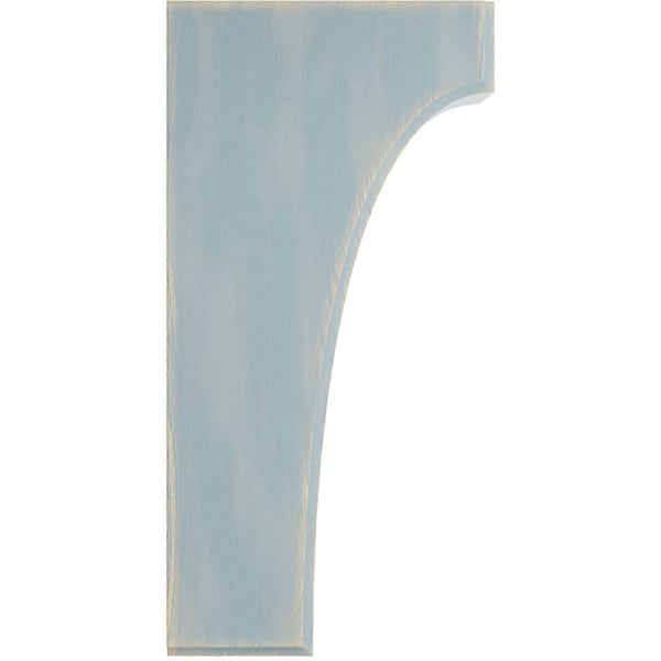 Ekena Millwork 3 1/2"W x 6"D x 12"H Clarksville Wood Vintage Decor Bracket, Driftwood Blue - BKTWD04X06X12CVBU