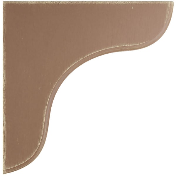 Ekena Millwork 1 3/4"W x 10 1/2"D x 10 1/2"H Eaton Wood Vintage Decor Bracket, Weathered Brown - BKTWD02X11X11EABR