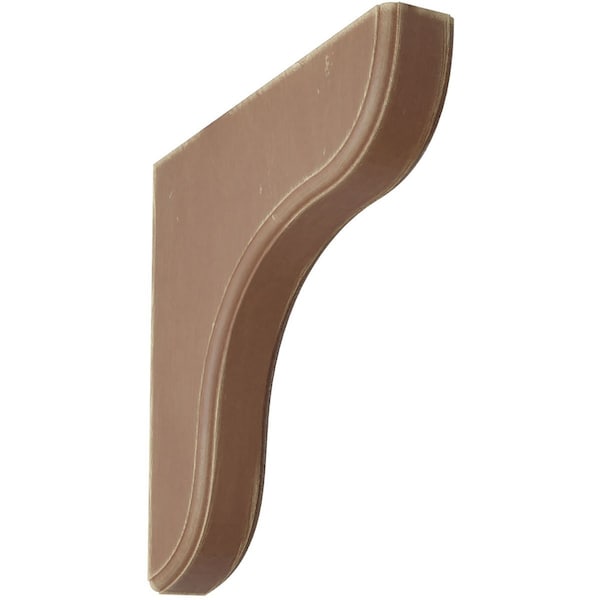 Ekena Millwork 1 3/4"W x 10 1/2"D x 10 1/2"H Eaton Wood Vintage Decor Bracket, Weathered Brown - BKTWD02X11X11EABR