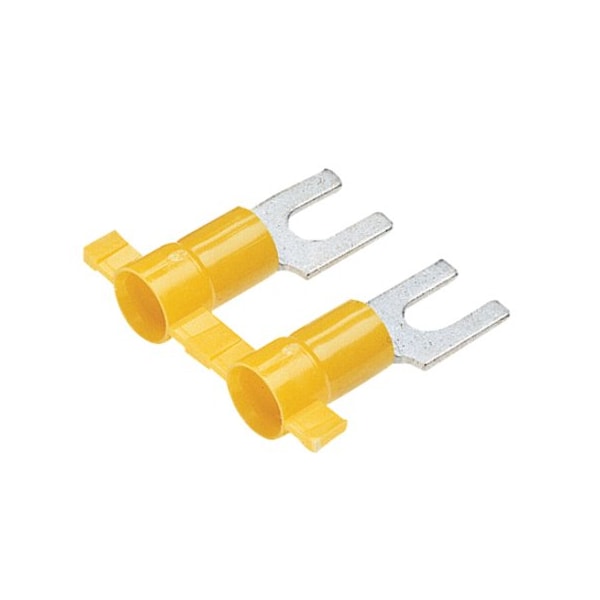 Terminales de horquilla Panduit, vinilo, 12, calibre 10 AWG, perno #10, paquete con 2000 piezas - PV10-10FB-2K