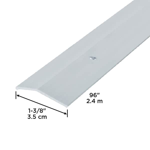 M-D Building Products Aluminum, Bright Clear, 96 in L, 1.38 in W - 97032