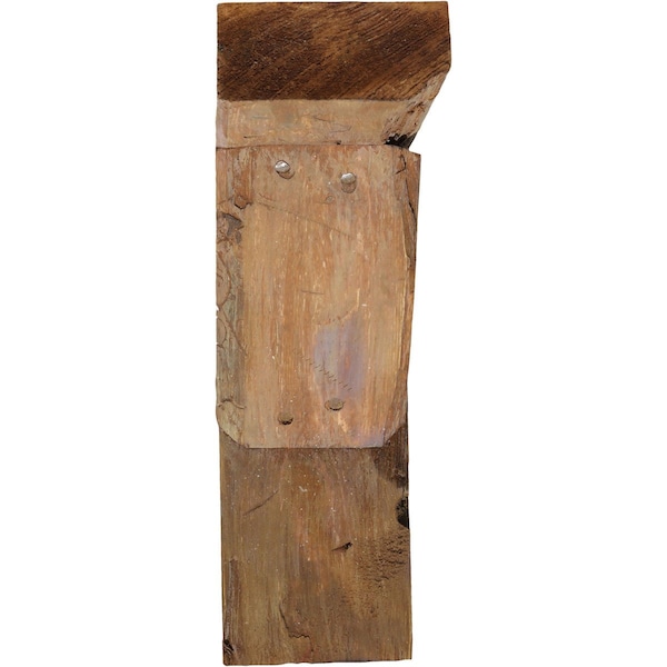 Ekena Millwork 3 1/2"W x 12"D x 16"H Vintage Farmhouse Bracket, Barnwood Decor Collection, Weathered Brown - BKTB03X12X16TRBR
