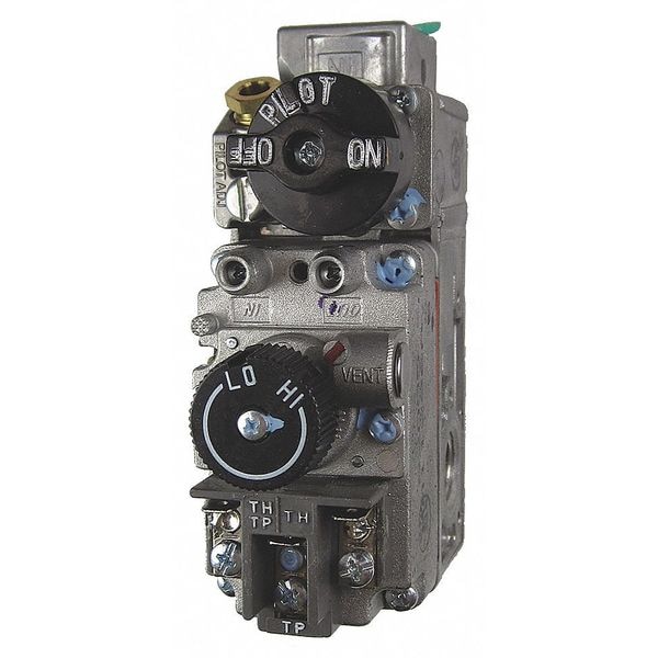 Robertshaw Gas Valve, NG/LP, 750 mV, 1.7 to 3.5" WC, Low Capacity, -40 to 175 Degrees F, 1/2 in Inlet Size - 710-511