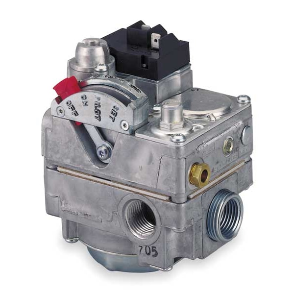 Robertshaw Gas Valve, NG/LP, Standing Pilot, 24 V, 3.5 in wc, Fast Opening, 0.5 A, -40 to 175 Degrees F - 720-402