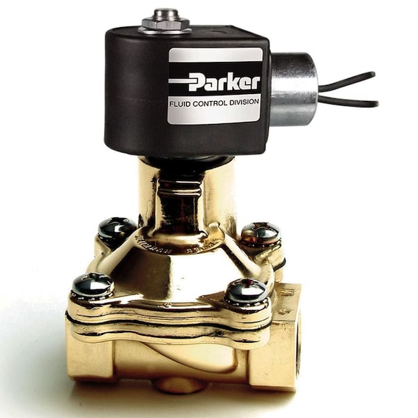Parker Parker 2-Way Normally Closed, General Purpose Solenoid Valve, Air, Liquids and Gases, Pilot, 2-Way - 08F22C2140AAF4C05