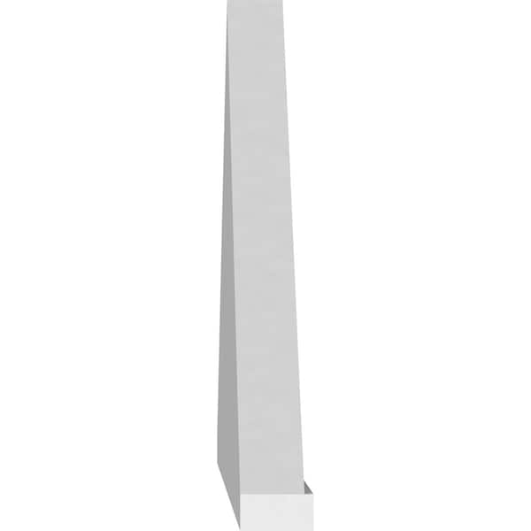 Ekena Millwork Peaked Cap Sunburst Architectural Grade PVC Pediment, 58"W x 15-1/2"H x 2"P (Pitch 6/12) - PEDPS058X155PKC01