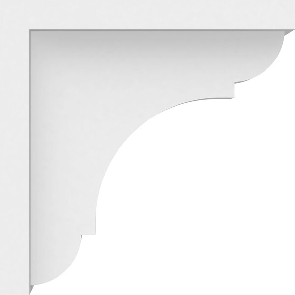 Ekena Millwork Standard Bryant Architectural Grade PVC Bracket, 2"W x 6"D x 6"H - BKTP02X06X06BRY