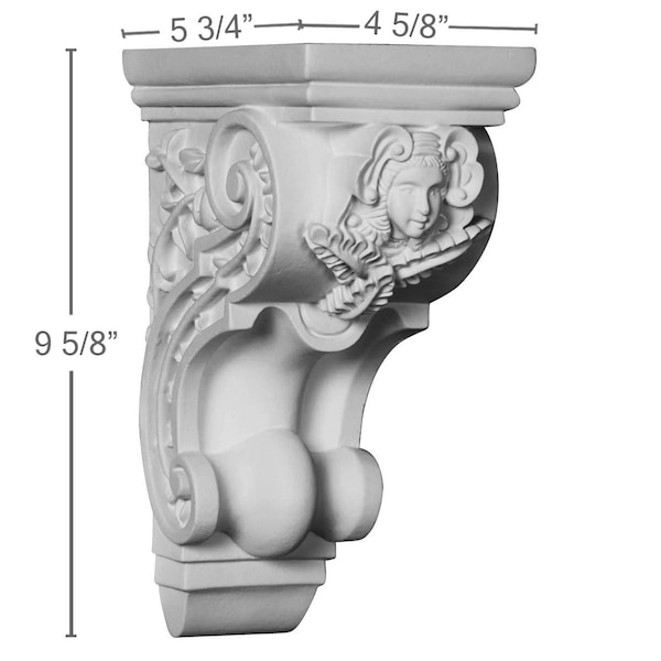Ekena Millwork 4 5/8"W x 5 3/4"D x 9 5/8"H Angel Corbel - COR05X06X10AN