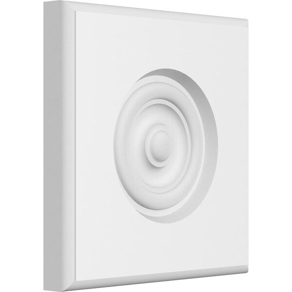 Ekena Millwork Standard Sedgwick Bullseye Rosette With Rounded Edge, 6"W x 6"H x 3/4"P - ROSP060X060X075SDG04