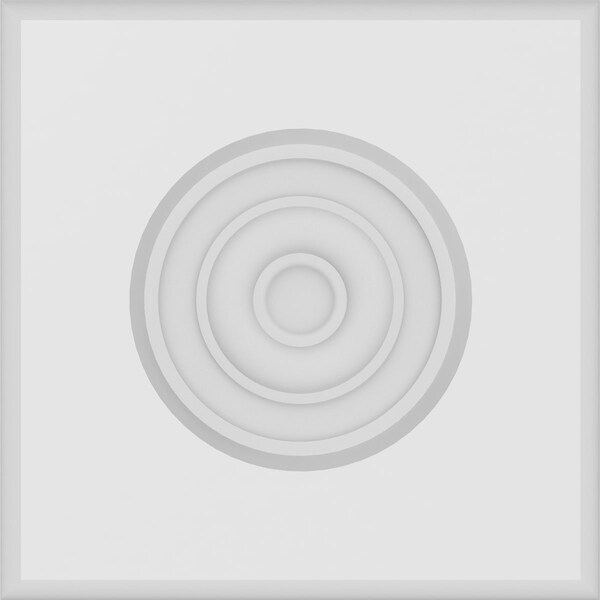 Ekena Millwork Standard Sedgwick Bullseye Rosette With Rounded Edge, 6"W x 6"H x 3/4"P - ROSP060X060X075SDG04