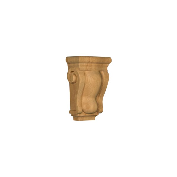 Osborne Wood Products 4 1/2 x 3 x 1 3/4 Miniature Classic Corbel in Rubberwood (p - 892021RW