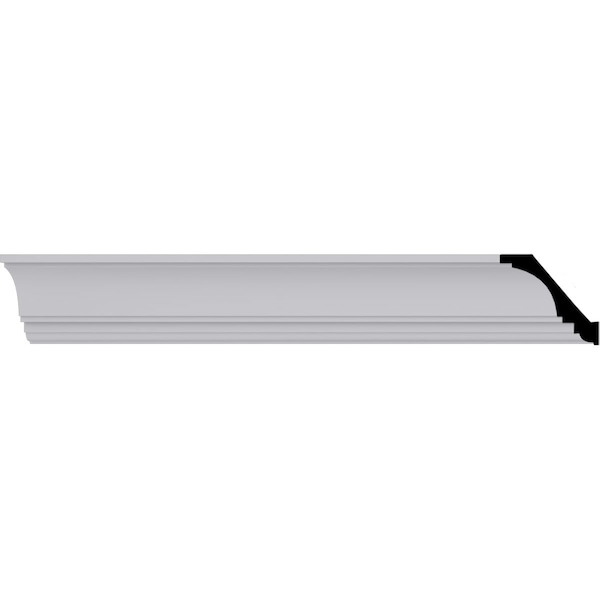 Ekena Millwork 3 1/8"H x 3 1/8"P x 5"F x 94 1/2"L Ashford Smooth Crown Moulding - MLD03X03X06AS