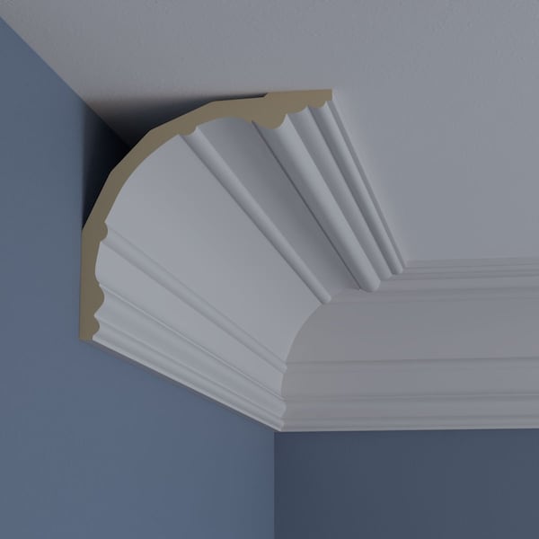 Ekena Millwork 6 3/4"H x 7"P x 9 3/4"F x 94 1/2"L Foster Traditional Crown Moulding - MLD06X07X09FO