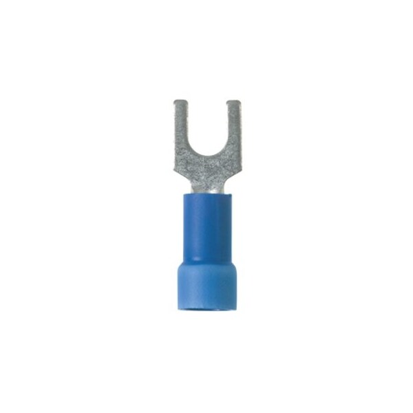 Terminales en horquilla de Panduit, Vinilo, 16, 14 AWG, #8 Stud, Paquete con 100 - PV14-8FX-C