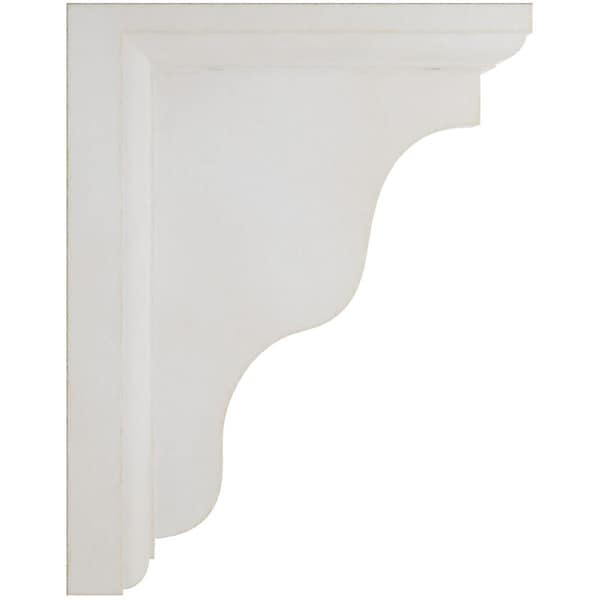 Ekena Millwork 3"W x 5"D x 7"H Hamilton Traditional Wood Vintage Decor Bracket, Chalk Dust White - BKTWD03X05X07HAWH