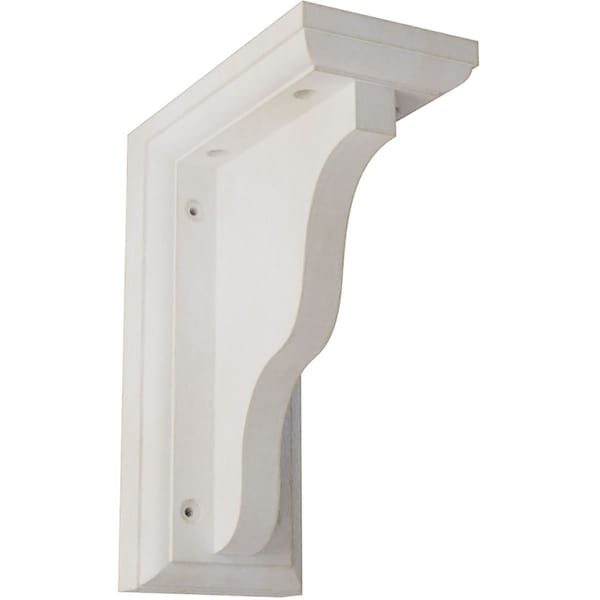 Ekena Millwork 3"W x 5"D x 7"H Hamilton Traditional Wood Vintage Decor Bracket, Chalk Dust White - BKTWD03X05X07HAWH
