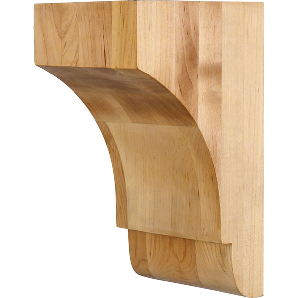 Hardware Resources 5" Wx5"Dx9"H Rubberwood Minimalist Corbel - COR32-1RW