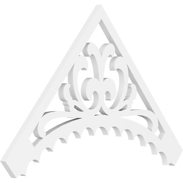Ekena Millwork Pitch Genova Architectural Grade PVC Gable Pediment, 36"W x 21"H x 1"P (14/12) - GPP036X021X100GEN