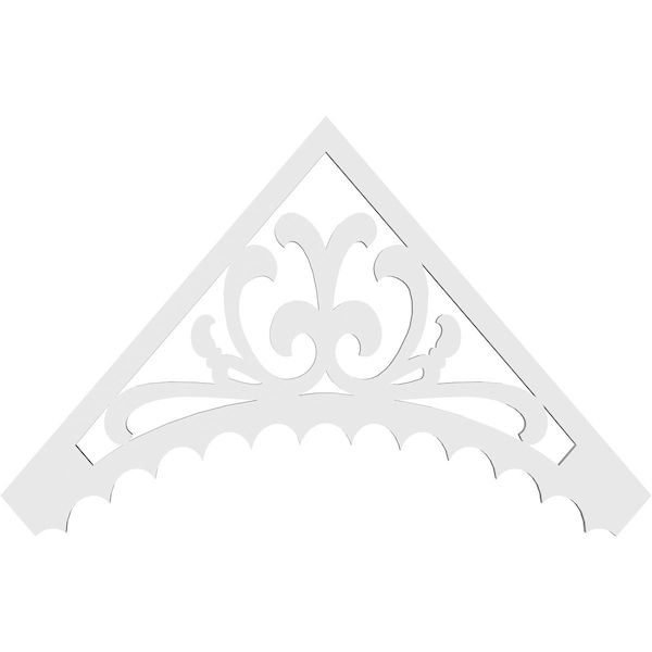 Ekena Millwork Pitch Genova Architectural Grade PVC Gable Pediment, 36"W x 21"H x 1"P (14/12) - GPP036X021X100GEN