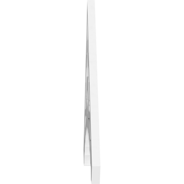 Ekena Millwork Pitch Genova Architectural Grade PVC Gable Pediment, 36"W x 21"H x 1"P (14/12) - GPP036X021X100GEN
