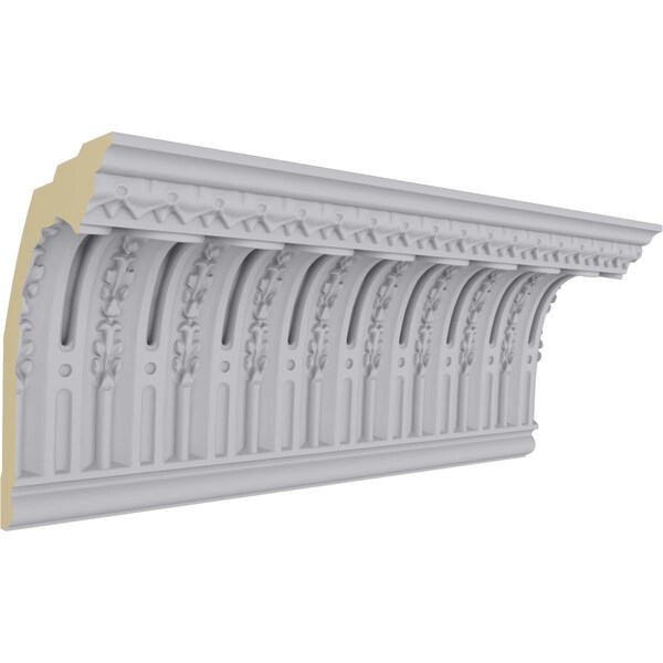 Ekena Millwork 11 3/8"H x 8 1/8"P x 13 7/8"F x 94 1/2"L, (3" Repeat) Springtime Crown Moulding - MLD11X08X13SP