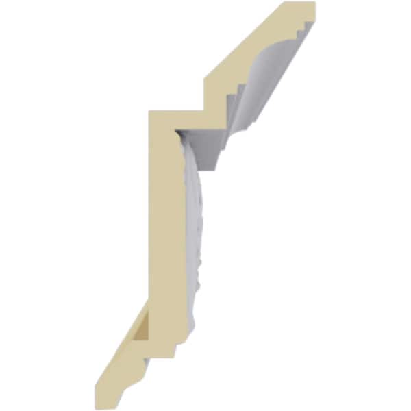 Ekena Millwork 6 1/4"H x 3 3/8"P x 7"F x 94 1/2"L, (16" Repeat), Shell Crown Moulding - MLD06X03X07SH
