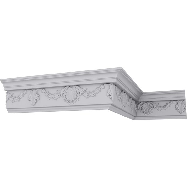Ekena Millwork 6 1/4"H x 3 3/8"P x 7"F x 94 1/2"L, (16" Repeat), Shell Crown Moulding - MLD06X03X07SH