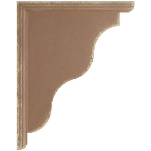 Ekena Millwork 1 1/2"W x 9"D x 11"H Hamilton Traditional Wood Vintage Decor Bracket, Weathered Brown - BKTWD01X09X11HABR