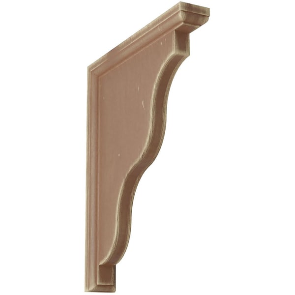 Ekena Millwork 1 1/2"W x 9"D x 11"H Hamilton Traditional Wood Vintage Decor Bracket, Weathered Brown - BKTWD01X09X11HABR