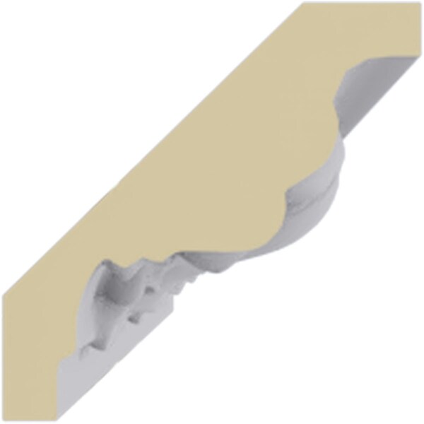 Ekena Millwork 2"H x 2"P x 2 7/8"F x 94 1/2"L, (4 1/4" Repeat) Hampshire Crown Moulding - MLD02X02X03HA