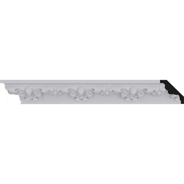 Ekena Millwork 2"H x 2"P x 2 7/8"F x 94 1/2"L, (4 1/4" Repeat) Hampshire Crown Moulding - MLD02X02X03HA