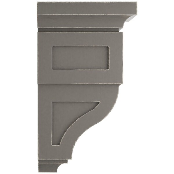 Ekena Millwork 6"W x 6 3/4"D x 12"H Large Reyes Wood Vintage Decor Corbel, Reclaimed Grey - CORWD06X06X12RYGY