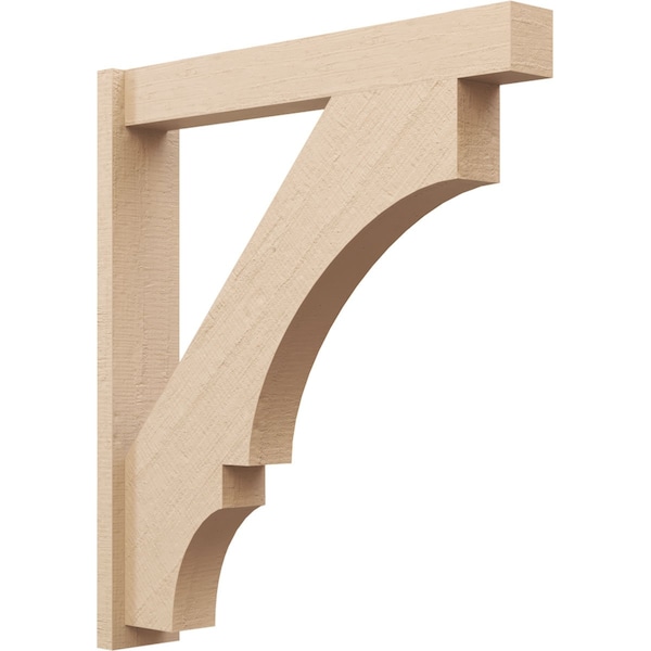 Ekena Millwork 5 1/2-in W x 32-in D x 36-in H Balboa Block Rough Cedar Woodgrain TimberThane Outlooker, Primed Tan - OUTUR055X32X36BOA44RCPR