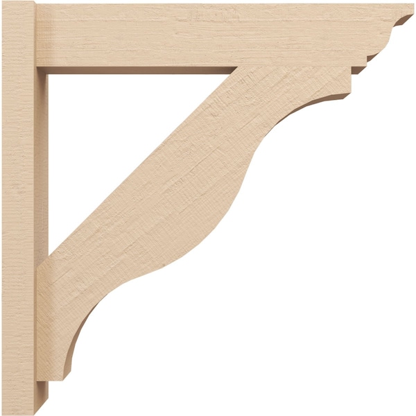 Ekena Millwork 6-in W x 26-in D x 26-in H Funston Trad Rough Cedar Woodgrain TimberThane Outlooker, Primed Tan - OUTUR060X26X26FST04RCPR
